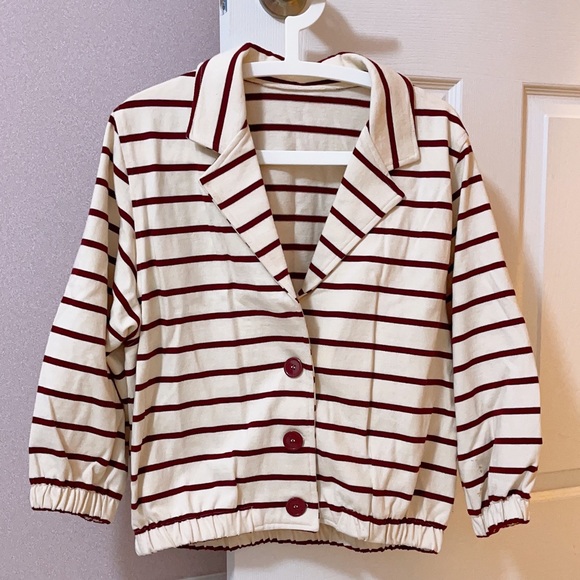 [AMERICAN APPAREL] STRIPED JACKET - Picture 1 of 7